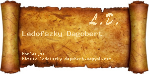 Ledofszky Dagobert névjegykártya